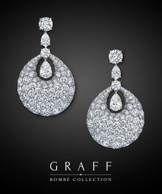 Graff Diamonds: Bombé Earrings Most Expensive Jewelry, White Diamond Necklace, Vintage Jewlery, Fine Diamond Jewelry, Sparkle Jewelry, Unusual Jewelry