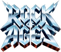 the rock and roll age logo is shown in chrome letters, with an arrow pointing to it