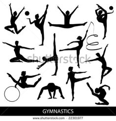 silhouettes of people doing different sports activities