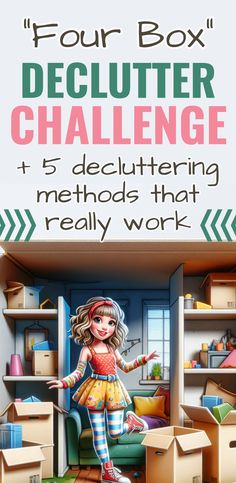 the four box declutter challenge is here