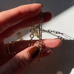 14K Hollow Trombone Chain Necklace Heavy Chain, Montana Sapphire, Hollow Design, Trombone, Recycled Silver, August Birth Stone, Custom Bracelets, Gold Filled Jewelry, Earring Backs