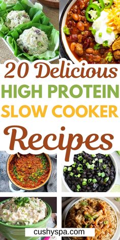 20 delicious high protein slow cooker recipes that are easy to make and can be made in