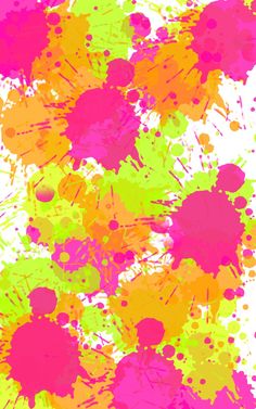 colorful paint splattered on a white background