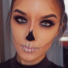 Nem Halloween Makeup, Easy Skeleton Makeup, Halloween Skeleton Makeup, Maquillage Halloween Simple