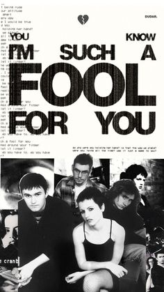 the poster for i'm such a fool for you, with pictures of people