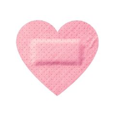 a pink heart with polka dots on it