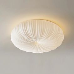 Minimalist_Shell_Round_Ceiling_Light_2 Round Led Ceiling Light, Hallway Light Fixtures, Round Ceiling Light, Metal Pumpkins, Led Flush Mount Ceiling Light, Stylish Lighting, Hallway Lighting, Color Changing Lights, Bedroom Ceiling Light