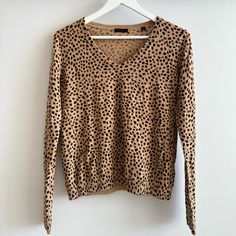 Real Cashmere Sweater Size Small V-Neck About 24" From Shoulder To Hem Print Sweater, Printed Sweater, Cashmere Sweater, Cheetah Print, Cashmere Sweaters, Colorful Sweaters, Sweater Sizes, Scoop Neck, Cashmere