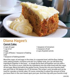 a recipe for carrot cake with cream cheese frosting