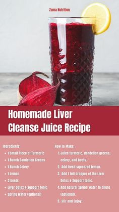 Our Liver Detox & Support Juice recipe is designed to aid the natural detoxification process, assisting in the elimination of accumulated toxins within the liver. Additionally, it aims to facilitate the restoration of damaged liver tissue and promote optimal liver function. Liver Cleanse Diet, Liver Detox Diet, Liver Cleanse Juice, Heal Liver, Liver Care, Easy Juice Recipes, Detox Tips, Liver Detox