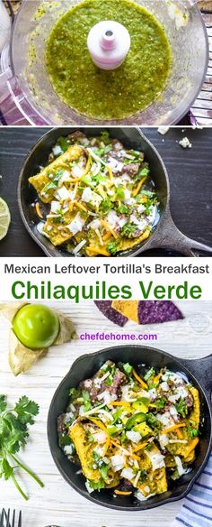 mexican leftover tortilla's breakfast enchiladas with cilantro