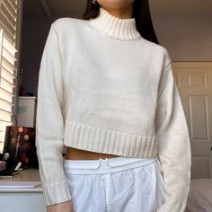 Aritzia Sweater, Mock Turtleneck Sweater, Mock Turtleneck, Colorful Sweaters, Turtleneck Sweater, Cable Knit, Sweater Top, Winter Fashion, Sweaters For Women