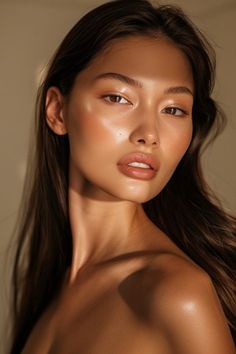 Natural Dewy Glam Makeup, Soft Glam Dewy Makeup, Natural Beauty Editorial, Natural Editorial Makeup, Bronze Photoshoot, Soft Dewy Makeup, Dewy Natural Makeup, Natural Dewy Makeup, Natural Look Makeup