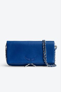 Haz clic en el enlace https://temu.to/m/ursa5d6xr1y para unirte al ⭐️Programa de Afiliados de Temu⭐️ Leather Clutch Bags, Double Chain, Blues Rock, Leather Chain, Blue Bags, Leather Clutch