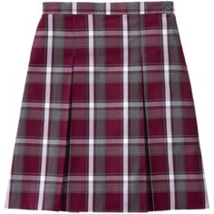 Kick Pleat Skirt With Right Side Inseam Pocket Side Zip Closure With Button And Adjustable Interior Waistband. Traditional Knee-Length. 65 % Polyester / 35% Cotton. Imported. Also Available In Girls Extended Half Sizes 7h - 24h In Style (5pc5343a). 65% Polyester / 35% Cotton Plaid Plaid Uniform Skirt, Plaid School Skirt, Cheap Plaid Red Pleated Skirt, Retro Plaid Knee-length Skirt, Red Tartan Rara Skirt, Kick Pleat, Plaid Skirts, Woman Colour, Pleated Skirt