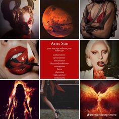 a collage of photos with the words ariis sun on them and images of women