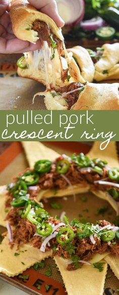 this pulled pork crescent ring is the perfect appetizer for any party