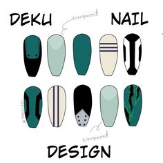 Nail Designs Anime Simple, Mha Nail Ideas, Uraraka Nails, Hawks Nails Mha, My Hero Academia Nail Art, Mha Nails Design, Mha Acrylic Nails, Anime Inspired Nails Simple, My Hero Nails