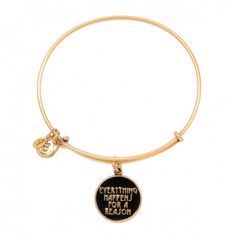 'Everything Happens for a Reason Charm Bangle Alex And Ani Bangles, Everything Happens For A Reason, Wire Bangles, Alex And Ani Bracelets, Bead Bangles, Stacked Bangles, Bracelet Ideas, Disney Jewelry