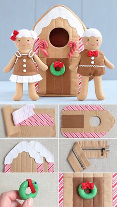 gingerbread house made out of cardboard and paper