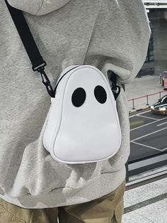 Funky Purses, Cartoon Men, Look Grunge, Ghost Design, College Bags, Novelty Bags, Side Bags, A Ghost