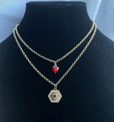 Simple gold pendant necklaces. Pick either the simple red heart or the hexagon heart Simple Gold Pendant Necklace, Simple Gold Necklaces, Simple Gold Pendant, Heart Necklace Red, Necklaces Red, Simple Necklaces, Red Heart Necklace, Pendant Necklace Simple, Gold Necklace Simple