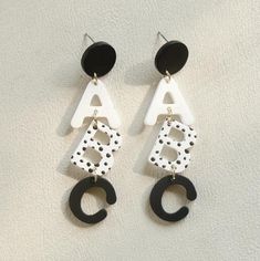 Material: Acrylic, Stainless Steel Teacher Earrings, Earrings Dangle Simple, Vacation Accessories, Clay Texture, Everyday Gifts, Smiling Face, Acrylic Jewellery, Dots Pattern, Clay Crafts