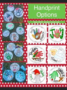 handprint options for christmas and holiday crafts