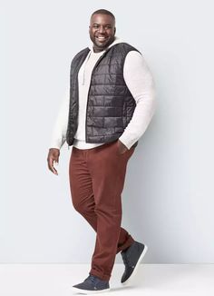 Mens Clothing Styles Big And Tall, Mens Fashion Casual Big Guys, Big Men's Fashion, Tall Men Casual Outfit, Big And Tall Fall Fashion Men, Clothes For Tall Men, 3x Mens Fashion, Winter Outfits For Big Men, Tall Man Fashion