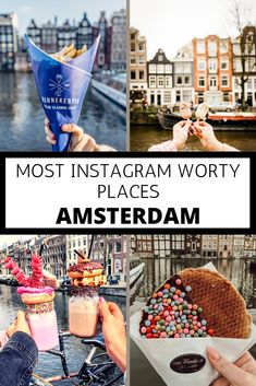 the most instagramm worthy places in amsterdam for food and drink, with text overlay