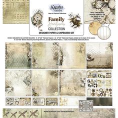 an assortment of papers with different designs