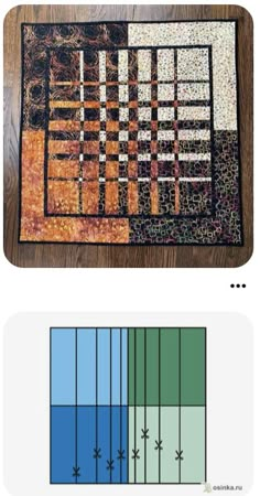 an image of a rug with different colors on it and the same pattern as shown below