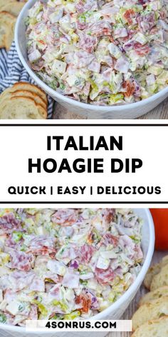 this italian hoagie dip is quick and easy to make it's the perfect appetizer for any special occasion