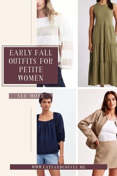 Women’s Fall Fashion Outfit Ideas - Looking for the perfect fall outfits aesthetic? With the change in season just around the corner, it's time to peruse early fall outfit ideas. Shop the best of women's fall styles here, from comfy outfits to transitional fashion and fall fits for her, featuring brand favorites from Abercrombie, Nordstrom, J.Crew, Madwell, Barbour, and more! Follow for more style tips, including the best petite styles, simple beauty recommendations, and feminine style finds! Fall Outfits For Petite Women, Outfit For Petite Women, Curvy Petite Outfit