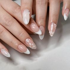 ✨ wedding nails ✨ Congratulations to my beautiful bride 💗 I always try to keep it subtle, opting for minimalistic 3d florals 🤍 #nailinspo #weddingnails #vancouvernails #naildesign #bridalnails #frenchnails #floralnails #3dflowernails Cute Nails Wedding, Wedding Nail For Bride, 3d Wedding Nails For Bride, Bride’s Nails, Wedding Gel Nails For Bride, Wedding Nails Inspo For Bride, Floral White Nails, 3d Wedding Nails, Nail Wedding For Bride