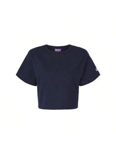 7 oz./yd, 100% cotton jersey. Double-needle stitched throughout. 1" bound ribbed collar . Champion "C" patch logo on left cuff. 
Women's Heritage Jersey Crop T-Shirt Navy Casual  Short Sleeve  Plain    Women Activewear, size features are:Bust: ,Length: ,Sleeve Length: Crew Neck Cropped Cotton T-shirt With Embroidered Logo, Cotton Cropped T-shirt With Embroidered Logo, Crew Neck, Cotton T-shirt With Ribbed Cuffs For Streetwear, Cotton Cropped T-shirt With Embroidered Logo, Casual Cropped Cotton T-shirt With Embroidered Logo, Casual Cropped T-shirt With Embroidered Logo, Blue Crew Neck Top With Logo Patch, Sporty Cotton T-shirt With Ribbed Cuffs, Basic T-shirt With Ribbed Cuffs For Streetwear