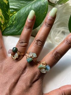 PROCESSING TIME RIGHT NOW IS 2-3 WEEKS BECAUSE I AM OUT OF THE COUNTRY. I SINCERELY APOLOGIZE FOR THE INCONVENIENCE. XOXO. These wire wrapped crystal customizable rings make unique gifts and are so fun to personalize! Make these into stackable rings by choosing various ring sizes. They're a perfect little pop of color to your cute hippy fit, boho look, or fairycore style. Mix and match your favorite colors 💗This beautifully elegant handmade ring will catch anyone's eye! Dainty little wire wrapp Hippie Fits, Wire Wrapped Crystal, Wrapped Crystal, Indian Agate, Smoky Quartz Crystal, Wire Wrapping Crystals, Wire Wrapped Rings, Agate Crystal, Boho Look