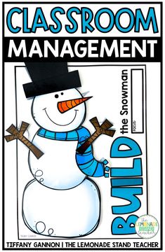 a classroom management poster with a snowman