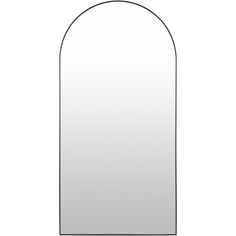 an arch shaped mirror is shown against a white background and has no image on it