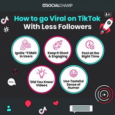 how to go virtual on tiktok with less followers info graphic by socialamp