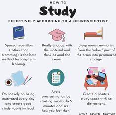 an info sheet describing how to study