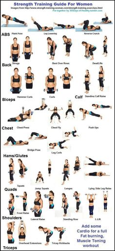 Strength training guide for women. Weights Workout For Women, Weight Training Women, Strength Training Guide, Fitness Studio Training, Strength Training For Beginners, Beginner Workouts, Trening Fitness, Strength Training Workouts