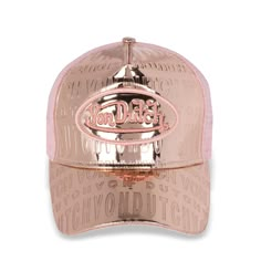 Rose Gold Reflective Trucker - Von Dutch Adjustable Mesh Snapback Hat With Logo Patch, Curved Brim Mesh Snapback Hat With Logo Patch, Mesh Snapback Hat With Logo Patch And Curved Brim, Trucker Hat With Logo Patch And Curved Visor, Streetwear Mesh Baseball Cap With Logo Patch, Mesh Snapback Baseball Cap With Letter Print, Mesh Snapback Hat With Letter Print, Mesh Snapback Hat With Embroidered Logo, Logo Trucker Hat For Streetwear With Curved Bill