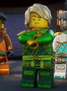 the lego movie characters are standing next to each other