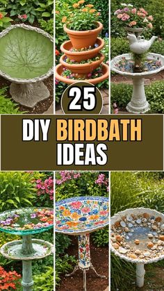 25 diy birdbath ideas that are easy to make and great for the garden