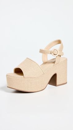 Larroude Miso Platform Sandals | Shopbop Woven Raffia, Uganda, Platform Sandals, Open Toe, Women's Shoes Sandals, Ankle Strap, Shoes Sandals, Espadrilles, High Heels