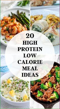 Looking for high protein recipes that are ALSO low in calories? Try these awesome ideas for breakfast, lunch and dinner, featuring lean chicken, ground beef, eggs, shrimp, salmon and more. Also a couple high protein oatmeal iseas for breakfast. Lean Easy Dinners, Healthy Low Calorie Meal Prep Recipes, Lean Protein Meals Clean Eating, Lean Dinner Recipes Clean Eating, Lean Meal Ideas, Protein And Vegetable Meals Clean Eating, E2m Meal Ideas, High Protein Dinner Low Calorie, Protein Vegetable Meals