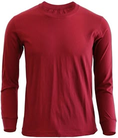 Amazon.com: BCPOLO Round neckstyle Cotton long sleeve daily fashion t-shirt / Maroon XS: Clothing Amazon Canada, Plain Tees, Fashion T Shirt, Mens Sportswear, Clothing Ideas, Polo Shirts, Sports Shirts, Casual T Shirts, Daily Fashion