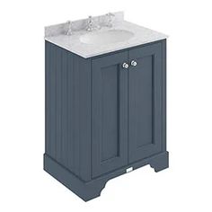 an image of a bathroom vanity with sink and cabinet in grey color on white background