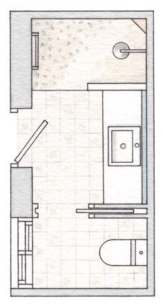 a drawing of a bathroom with toilet, sink and bathtub in it's floor plan